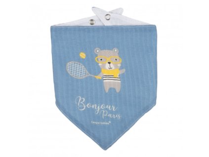 canpol babies muselinovej slintačky bonjour paris 2 ks modrý