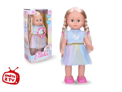 70958 eliska chodici panenka 41 cm modre saty cesky obal