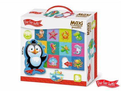 75974 far far land maxi puzzle morska zviratka 24 dilku 61x47 cm