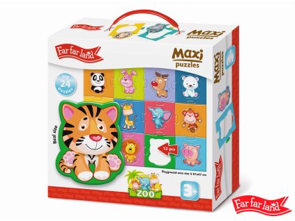 75980 far far land maxi puzzle zoo 24 dilku 61x47 cm