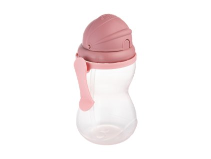 canpol babies fľaša športová so slamkou 370ml ružová