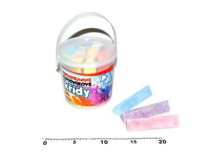 69668 kridy chodnikove barevne 20ks trojhranne