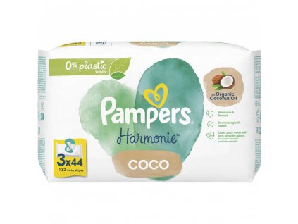 12133 1 pampers ubrousky pure coco oil 3 x 44 ks