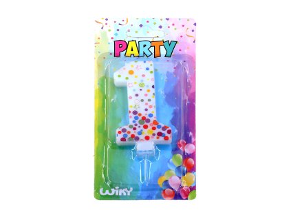 71471 party svicka cislo 1 puntiky