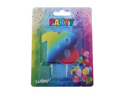 74723 party svicka cislo 18 duha