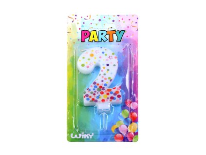 71468 party svicka cislo 2 puntiky