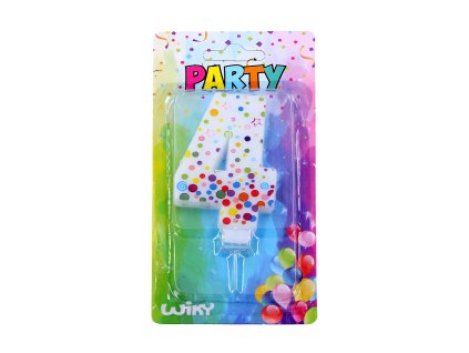 71462 party svicka cislo 4 puntiky