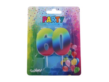 74711 party svicka cislo 60 duha