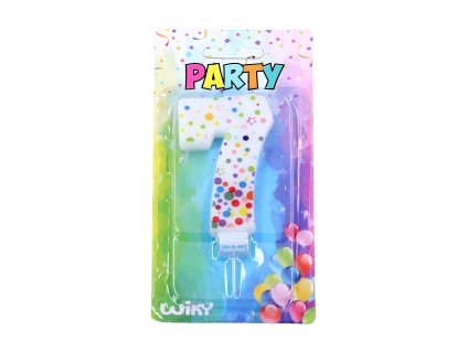 71453 party svicka cislo 7 puntiky