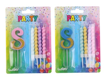 84692 party svicka cislo 8 4ks svicek