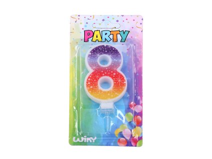 71525 party svicka cislo 8 hvezdy