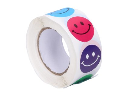 74837 paska 14 m dekor 500ks nalepek zluty smajlik