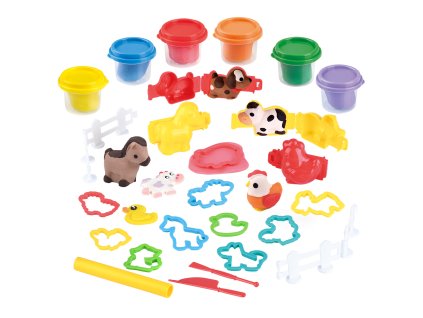 84836 playgo modelina farma set 6x56g