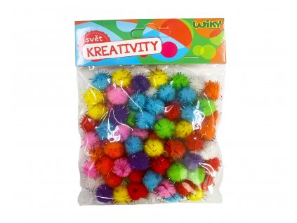 69986 pom pom glitter 15mm 80ks