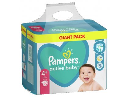 Pampers Active baby 4+ MAXI PLUS (9-16 kg) 70 ks