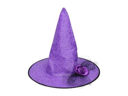 82778 set karneval carodejnicky klobouk fialovy