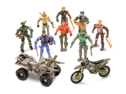 84899 the corps vojaci s motorkou sada 8 figurek 11 cm