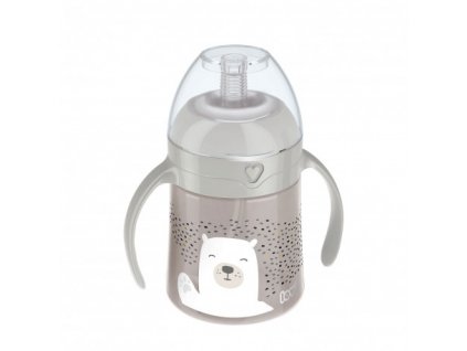 LOVI První hrníček se slámkou a závažím BUDDY BEAR 150ml