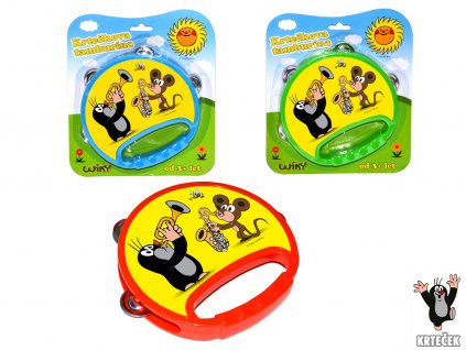 Detská tamburína Krtko 18 cm (Farba Modrá)