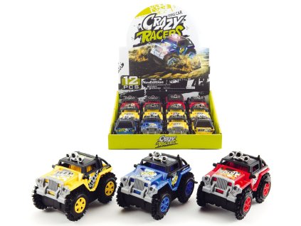 5436 teddies auto jeep prevracanie 11cm na batérie 2xaa mix farieb