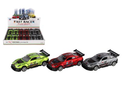6423 teddies auto závodný kov plast fast racer typ2 12cm na spätné natiahnutie