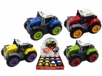 5223 teddies traktor prevracanie 10cm na batérie 2xaa mix farieb