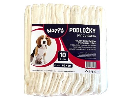 467 2 nappy podlozky pro zviratka 60x60 cm 10 ks
