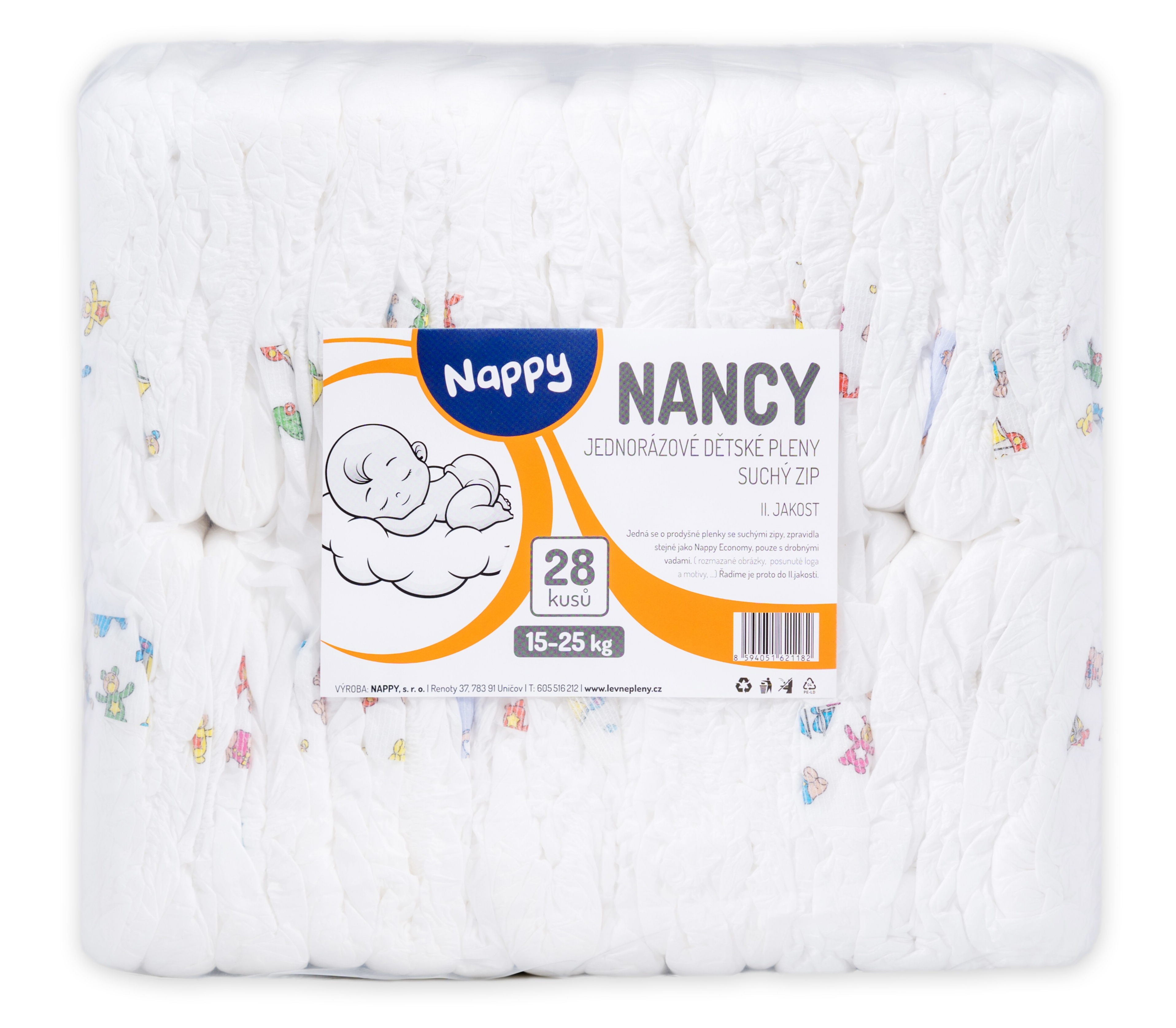 Nappy Detské plienky Nancy 15-25 kg 28 ks