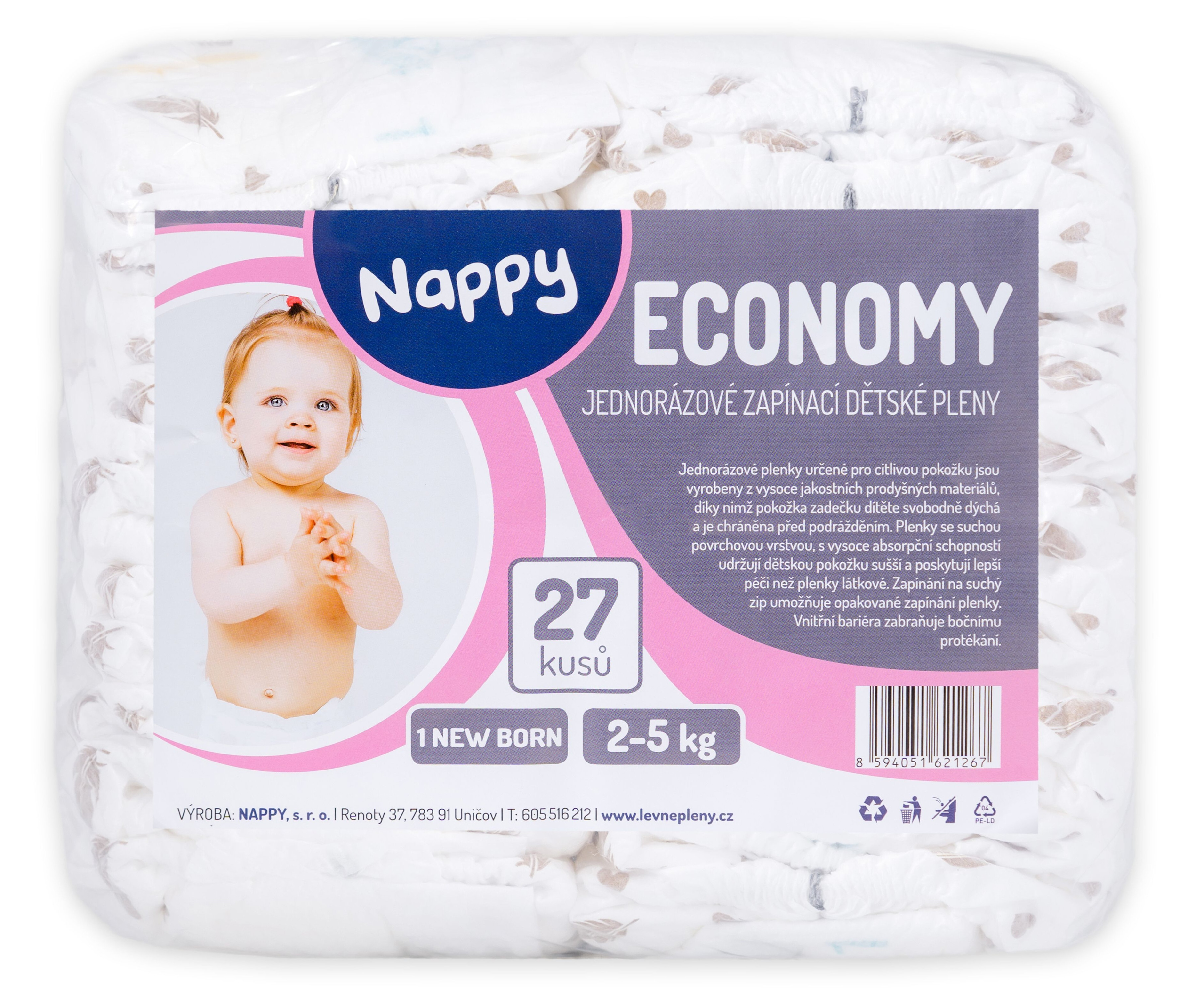 Detské plienky NAPPY ECONOMY New born 2-5 kg ​​30 ks