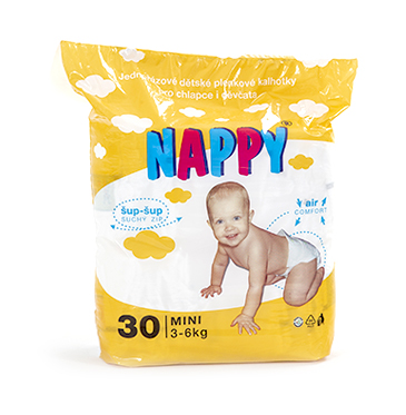 Detské plienky NAPPY Mini 3-6 kg 30 ks