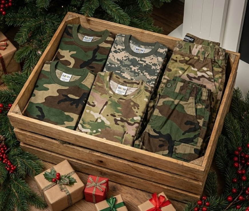 Detské maskáčové tričká a nohavice