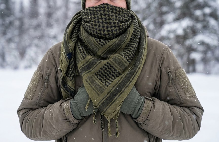 Detail arafatky v zime