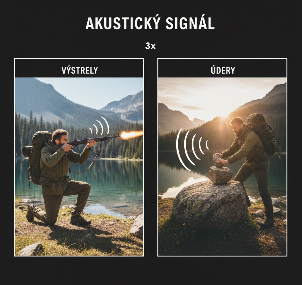Akustické signály (streľba a údery)