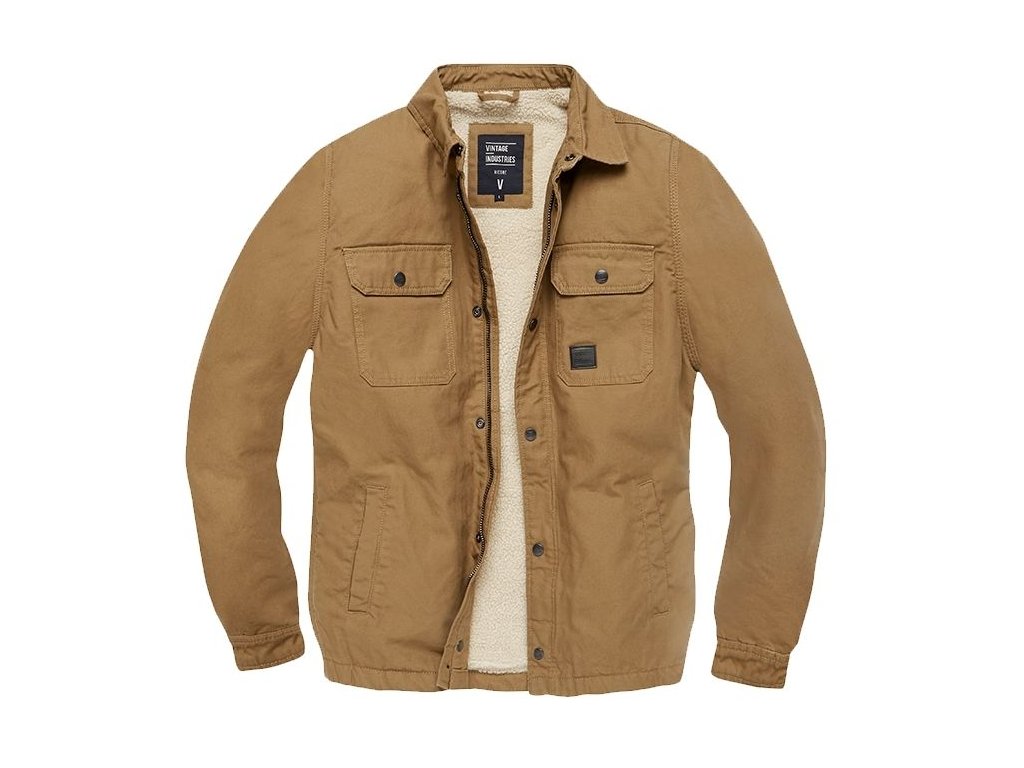 Bunda Dean sherpa Vintage Industries, Dark Tan