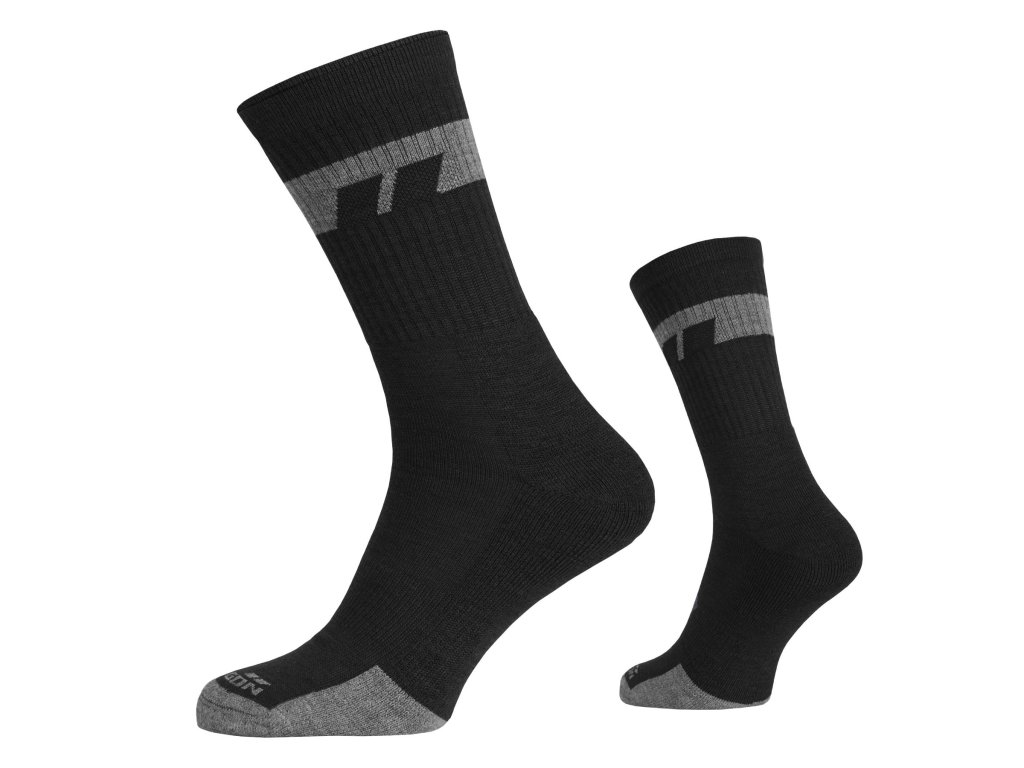 Ponožky PENTAGON APLINE MID merino, čierne