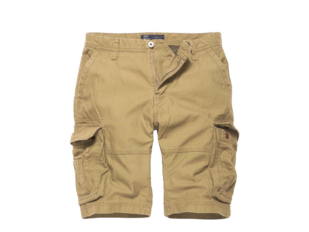 Kraťasy Vintage Industries Rowing, dark khaki
