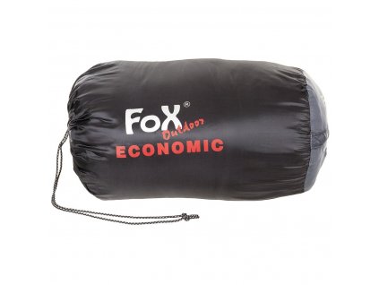 Spací vak múmia FOX "Economic", čierno-sivý