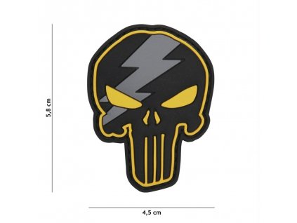 Nášivka PATCH 3D PVC PUNISHER THUNDER YELLOW