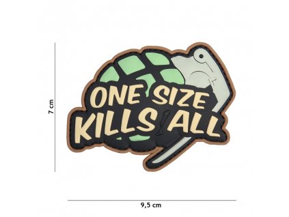 Nášivka PATCH 3D PVC ONE SIZE KILLS ALL