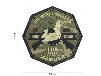 Nášivka PATCH 3D PVC 101 INC HUNT SQUAD