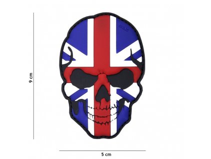 Nášivka PATCH 3D PVC SKULL UNITED KINGDOM