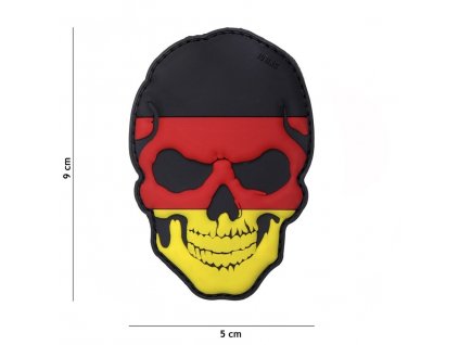 Nášivka PATCH 3D PVC SKULL GERMANY