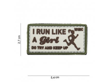 Nášivka PATCH 3D PVC I RUN LIKE SAND