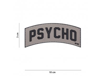 Nášivka PATCH 3D PVC PSYCHO GREY
