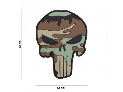 Nášivka PATCH 3D PVC PUNISHER WOODLAND