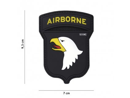 Nášivka PATCH 3D PVC AIRBORNE 101ST BLACK