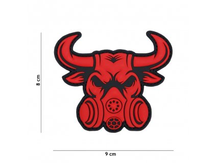 Nášivka PATCH 3D PVC GASMASK BULL RED