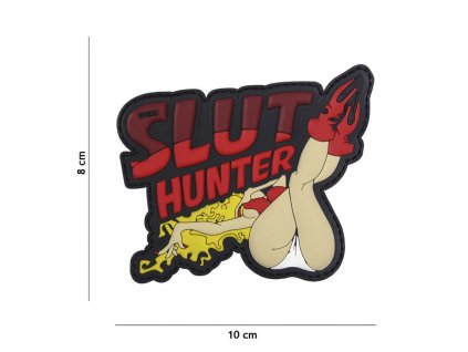 Nášivka PATCH 3D PVC Slut hunter red