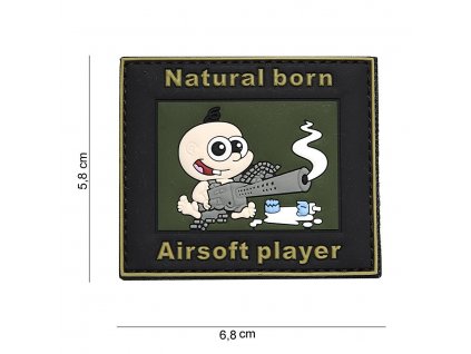 Nášivka PATCH 3D PVC natural born