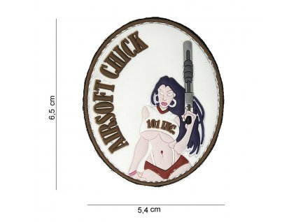 Nášivka PATCH 3D PVC Airsoft chick